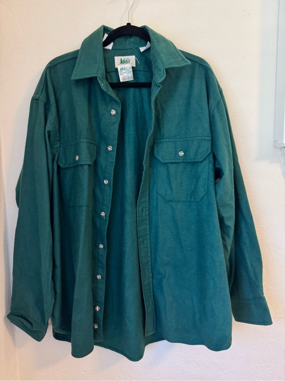 NWT Vintage 90s REI Co-op Chamois Flannel Shirt 100% Cotton Mens Large